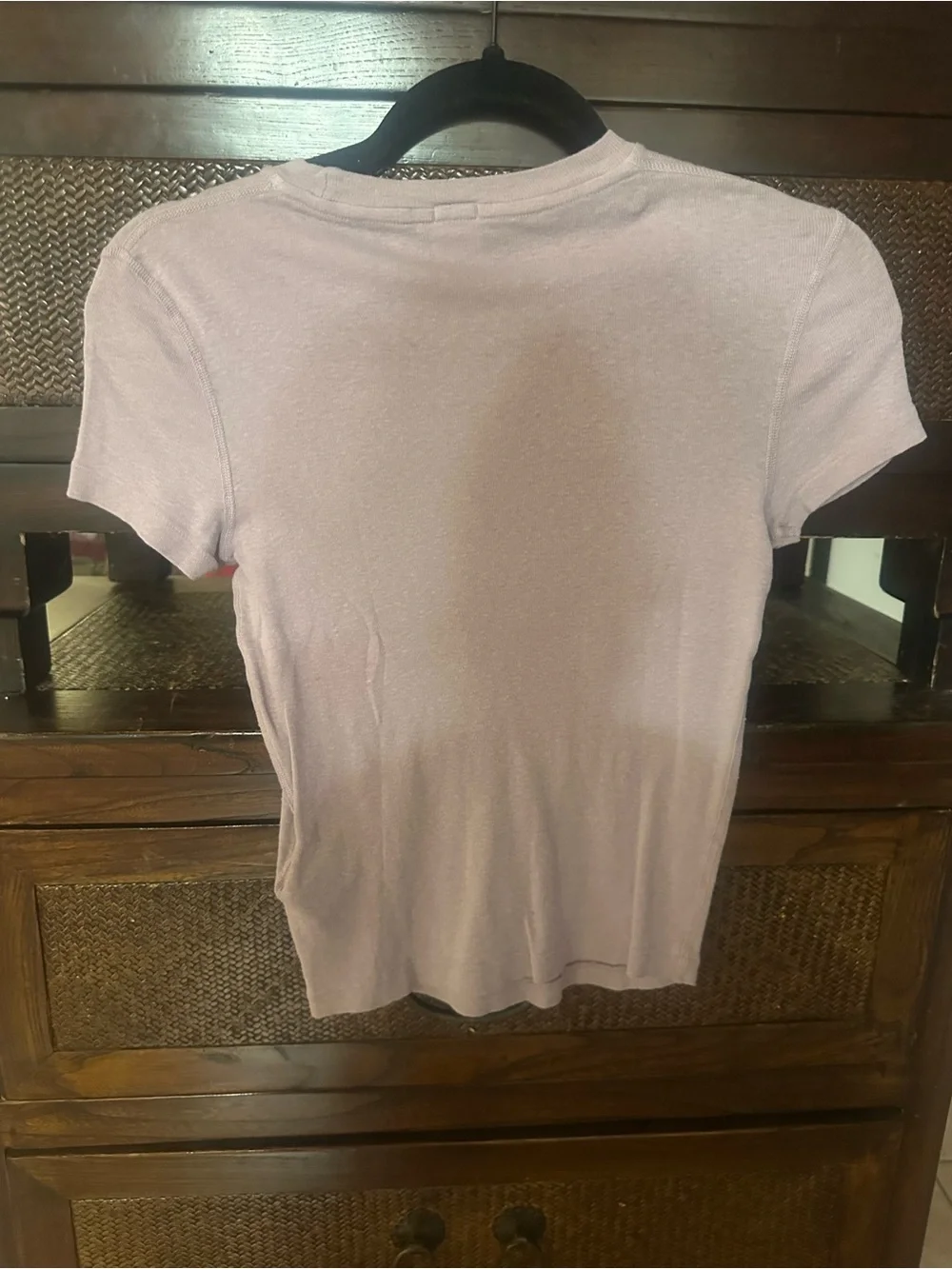 Re/Done Pastel Lilac Short Sleeve Crewneck Tee - Picture 2 of 2